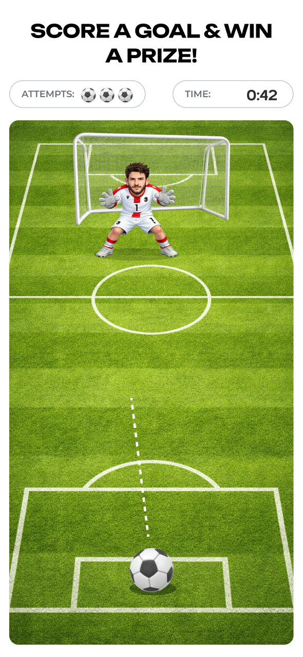 Interactive soccer game campaign